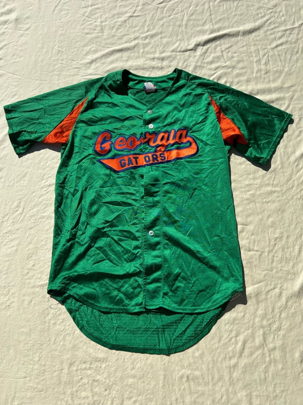 Green & Orange 'Georgia Gators' Baseball Jersey